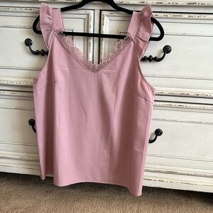 Pink sleeveless top